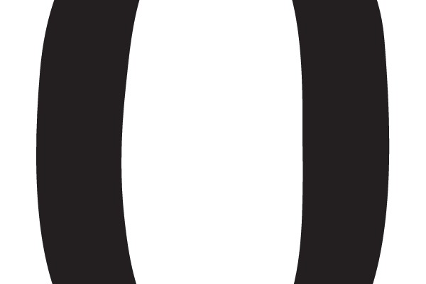 A bold, black, rounded zero symbol.