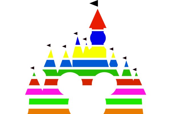 Vibrant Tower of Colorful Cones and Mickey Mouse Ears
