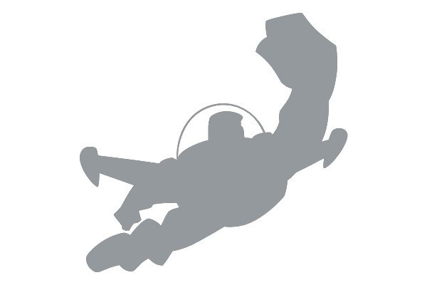 Silhouette of a Diver in Motion