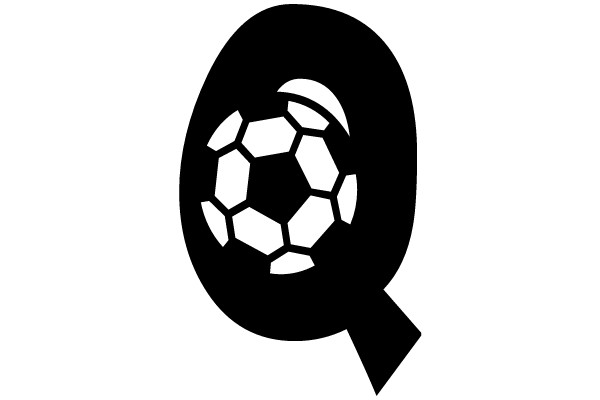 Soccer Ball Hidden within the Letter Q