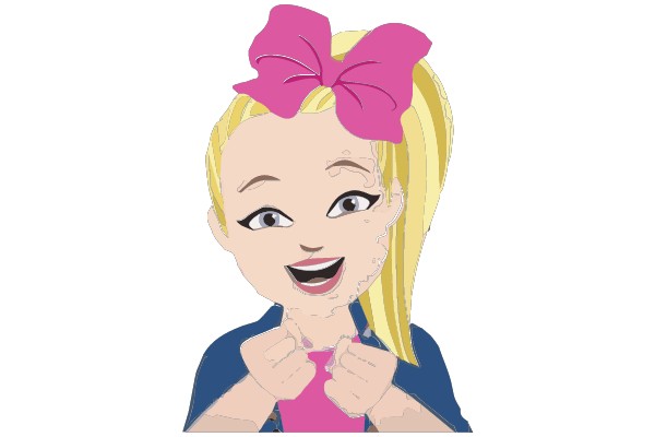 A Girl with a Pink Bow and Pink Tie