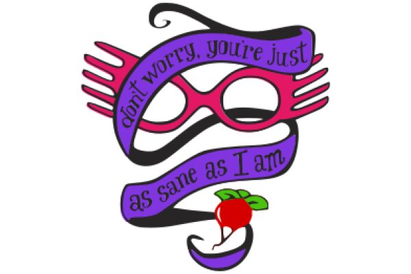 A Purple Banner with a Pink Mask and a Red Apple, Emphasizing the Importance of Personal Care and Healthy Choices.
