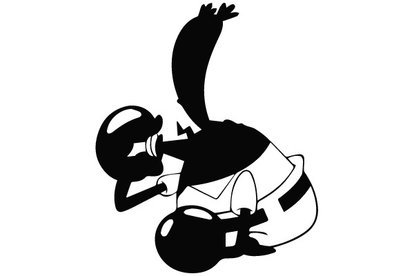 Helmeted Figure in Motion