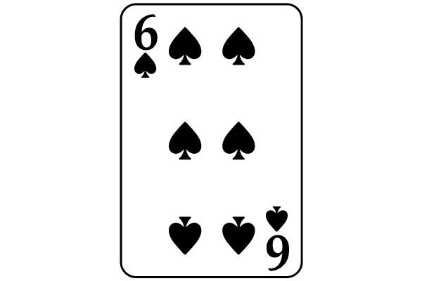 Six of Spades and Nine of Hearts Playing Cards