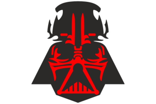 Stylized Darth Vader Mask with Red Accents