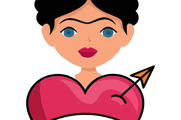 Love at First Sight: A Colorful Heart with an Arrow