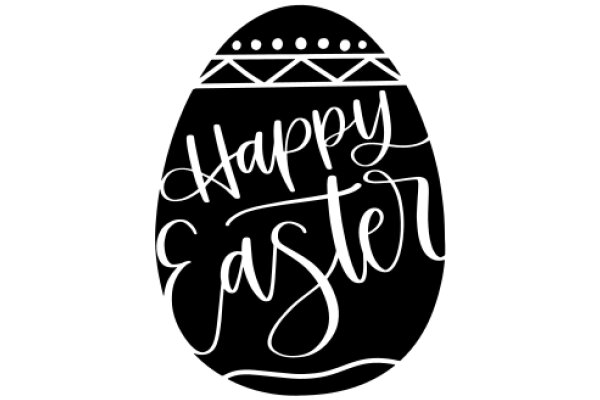 Happy Easter: A Illustration of an Easter Egg with the Words 'Happy Easter' Written on It