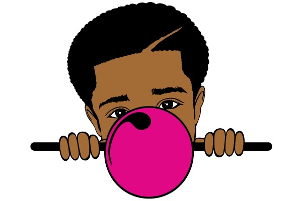 Peeking Face with a Bubble Gum