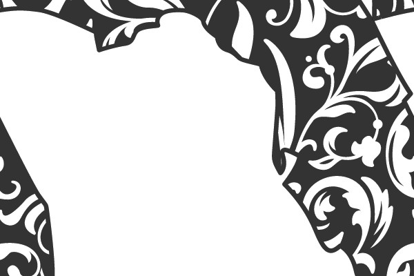 Florida Floral Outline Map