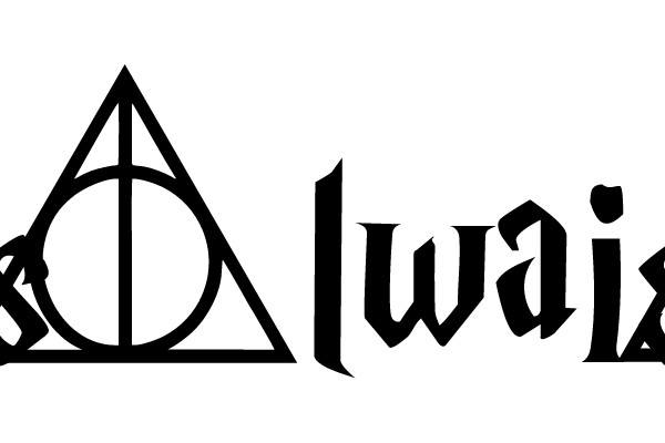 The Deathly Hallows Logo in Font