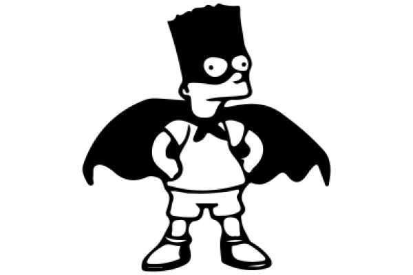 The Silhouette of a Superhero: A Illustration of Bart Simpson in His Iconic Costume