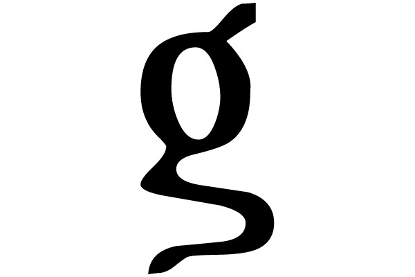 Black Curved Letter G