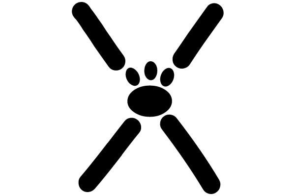 Symmetrical Symbol with Paw Print