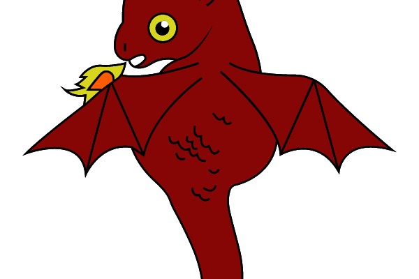 Whimsical Flight: A Red Dragon's Adventure