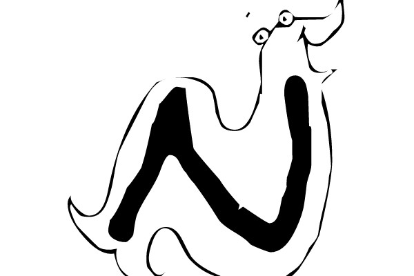 Curled Form in Monochrome