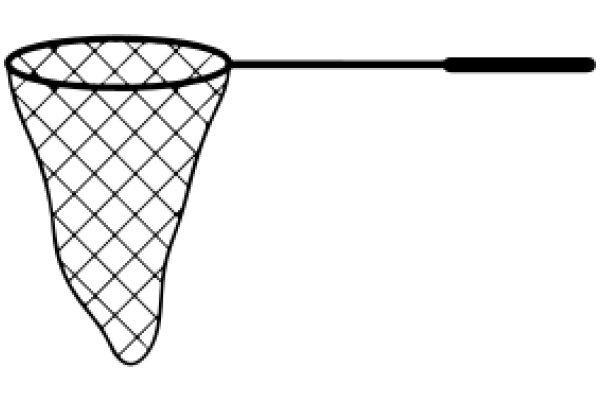 A Simple Line Drawing of a Fishing Net