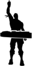 A Silhouette of a Person Raising Their Arm in a Black and White Background
