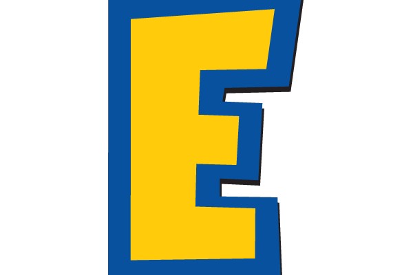 Bold Yellow Letter E