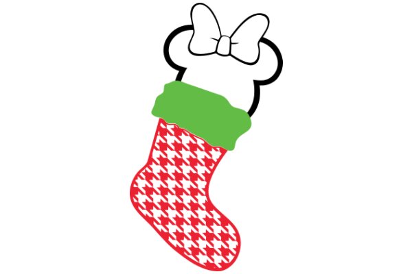 A Festive Christmas Stocking with a Chef's Hat and Bow