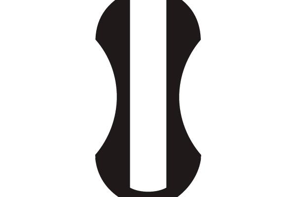 Symmetrical White and Black Shape