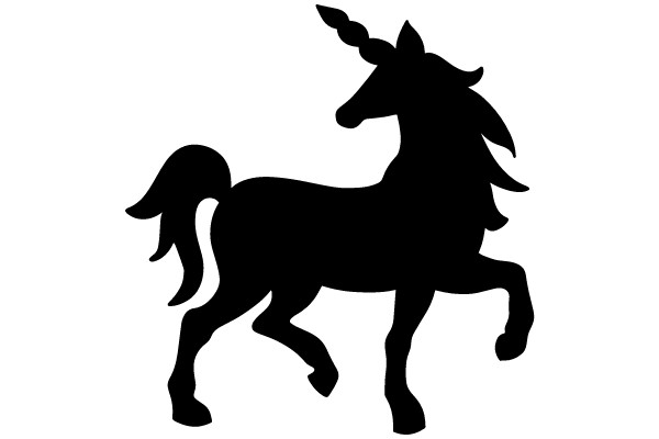 Black Silhouette of a Unicorn