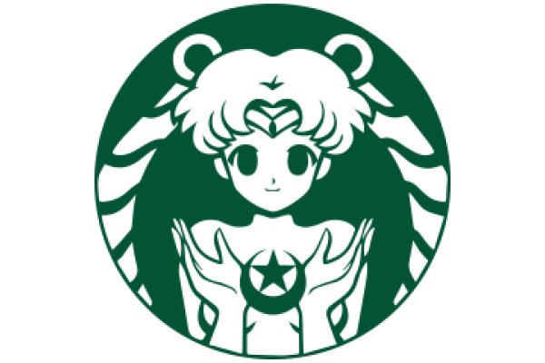 Stylized Starbucks Logo with a Fantasy Character