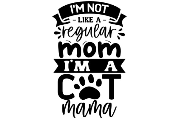 A Humorous Sign: 'I'm Not Like a Regular Mom, I'm a Cat Mom'