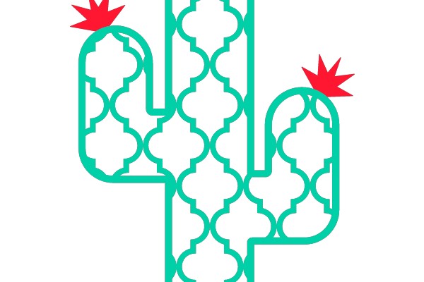 Retro-Style Cactus Clipart