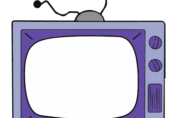 Vintage Television with Antenna