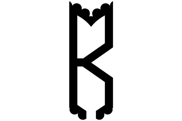 Black Gothic Font Letter K
