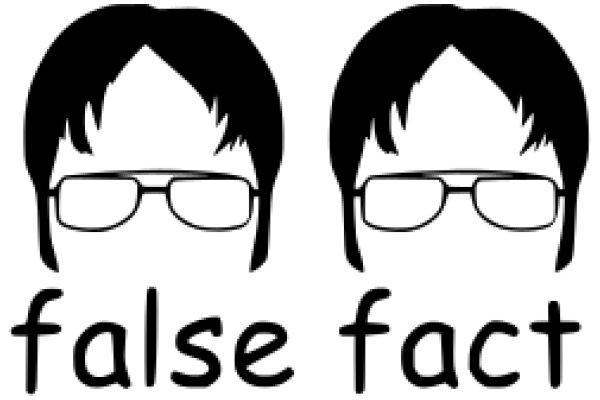 A Pair of Glasses and the Word 'False Fact' - A Playful Take on Misinformation