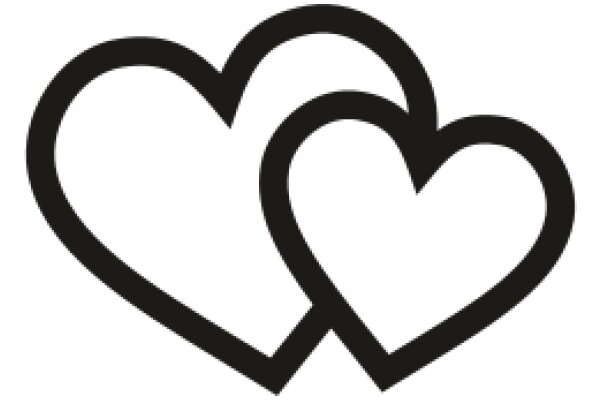 Simplistic Logo of Two Heart Shapes