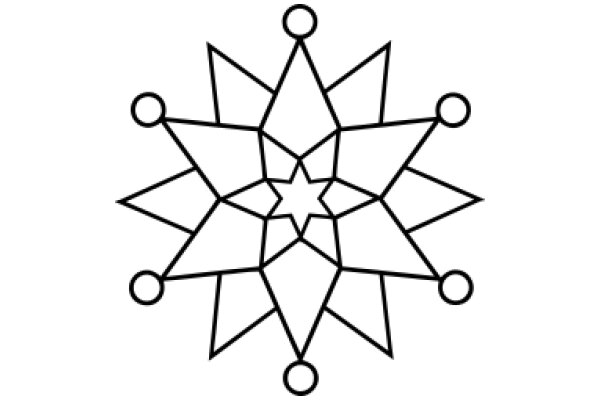Stylized Star-like Design with Connected Circles