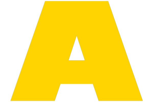 Bold Yellow 'A' Symbol
