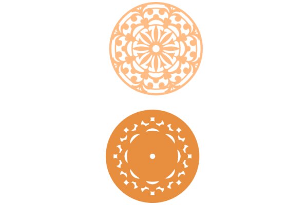 Two Beautiful Patterns: An Orange Circle and a Pink Flower