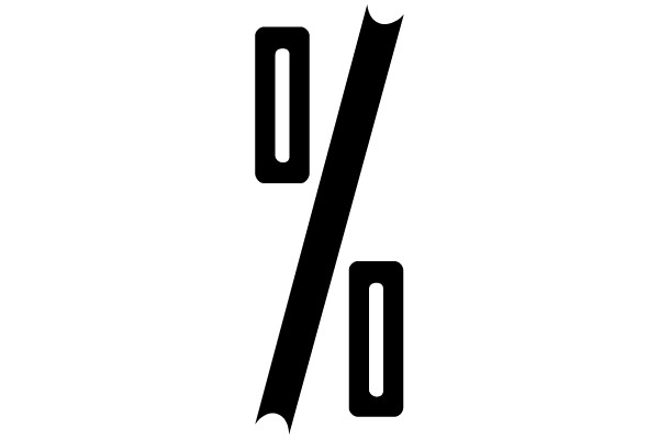 Black Percentage Symbol on White Background