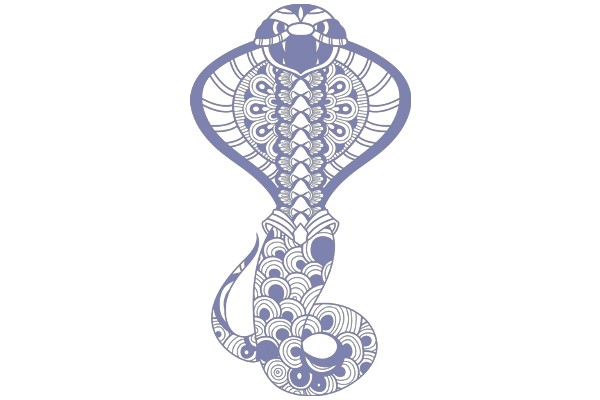 Stylized Snake Design with Intricate Patterns