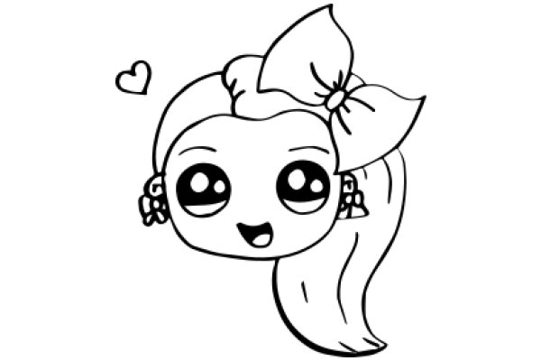 A Whimsical Cartoon Character with a Heartfelt Expression