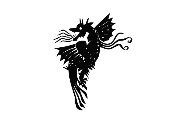 Black Dragon in Flight