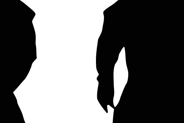 Silhouette of a Person Walking