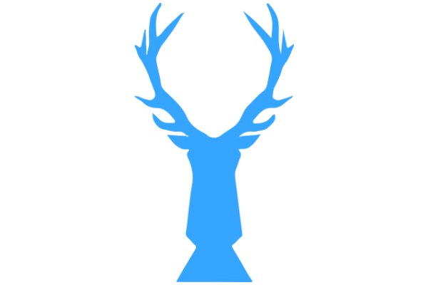 Stylized Blue Deer Antlers