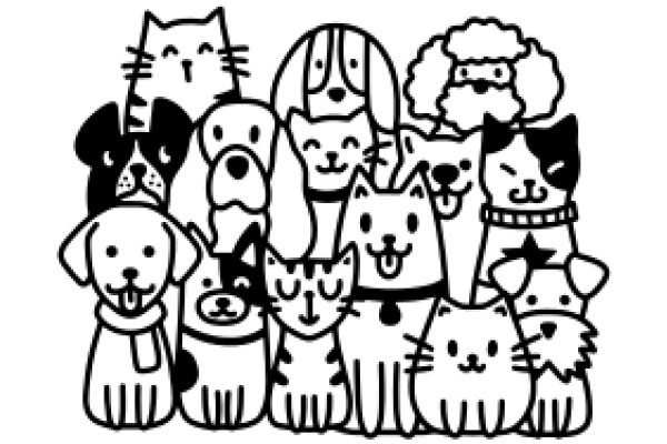 A Whimsical Collection of Cartoon Animals