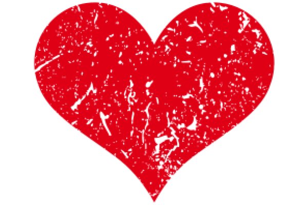 Vintage Red Heart with Distressed Texture