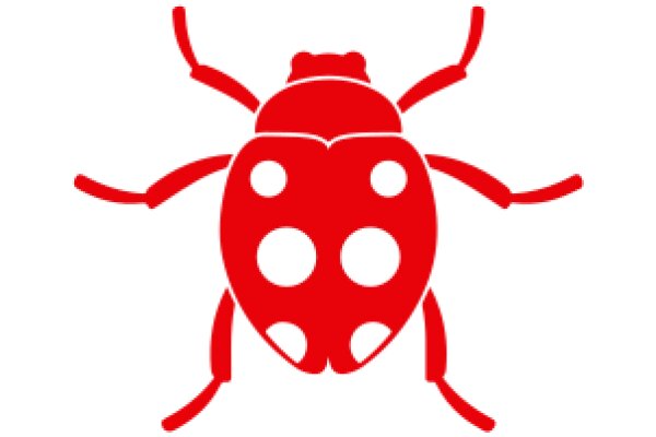 Vivid Red Ladybug on a White Background