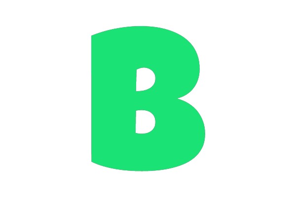 Bold Green Letter B