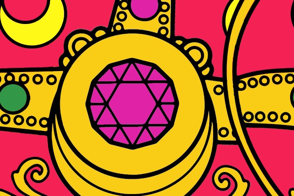 Enchanted Heart Emblem: A Fusion of Colors and Symbols