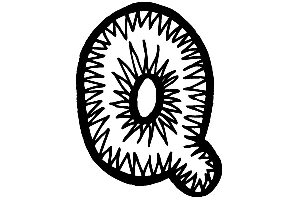 Abstract Letter Q