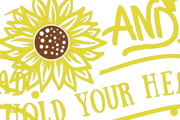 Uplifting Motivational Quote with Sunflower Design