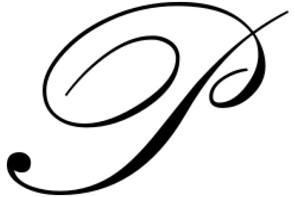 Elegant Typography: A Stylized Letter 'P'