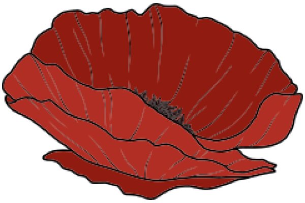 Vivid Red Leaf Illustration